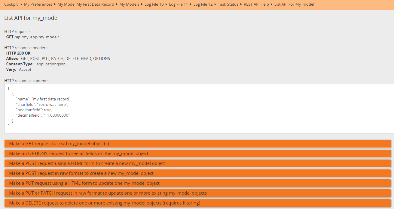 A REST API for your model